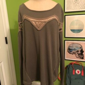 Free people olive green top